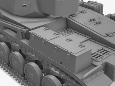 Panzerkampfwagen II Ausf F - Scale 1-100 3D print model