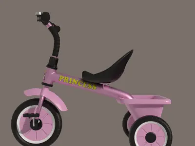 Kids Bike 3D model get