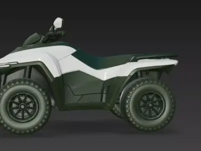 Realistic ATV Quad Bike 3D Model Game Ready 3D model