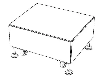 Platform Trolley Base Only 3D model