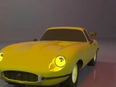 JAGUARR with air-lift-custem-spoiler  Free 3D model