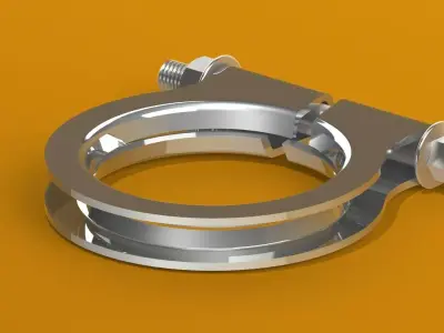 Clamp stainless steel Free 3D model