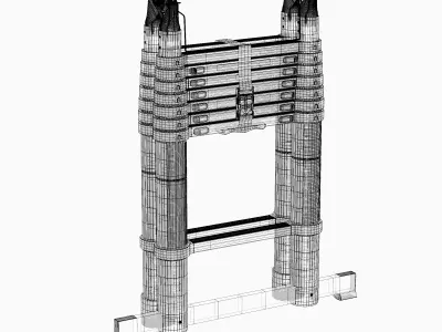 Double Side Telescopic Ladder 3D model