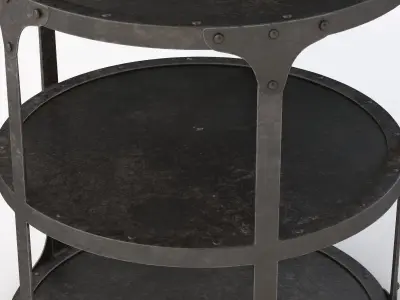 Industrial Riveted Side Table 3D model