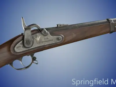 Springfield M1861 Low-poly 3D model
