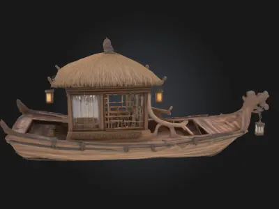 Floating Serenity  Tranquility on Gentle Waters 3D model