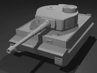Tiger H1 Free low-poly 3D model