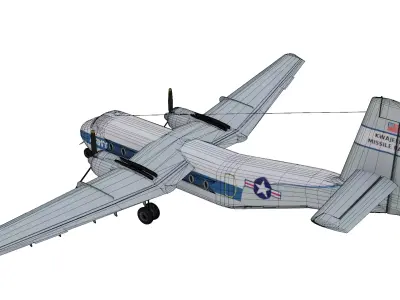 de Havilland Canada DHC-4 Caribou Low-poly 3D model