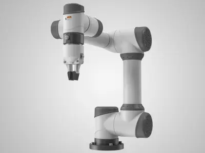  White Collaborative Robot w Gripper 