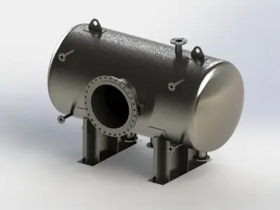 Pressure Vessel Low-poly 3D model