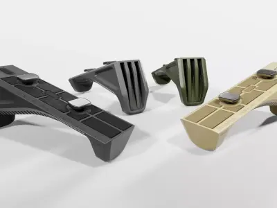 Magpul M-LOK AFG Angled Fore Grip Low-poly 3D model