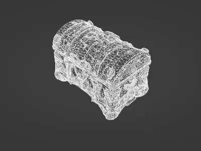 Ornate Treasure Chest with Intricate Detailing 3D model