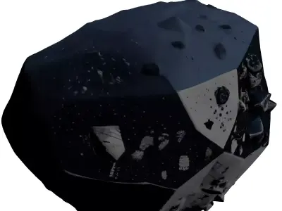 Stylized SciFi Asteroid Fragment 3D model