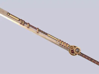 Steampunk blade Low-poly 3D model buy