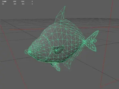 Butterflyfish Low-poly 3D model order