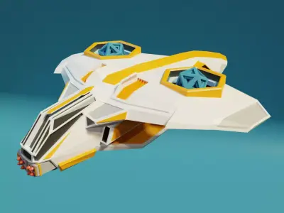 SciFi RTS Vehicle - VTOL Low-poly 3D model