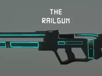 The RailGun arrowgun Free low-poly 3D model