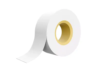 White tape  scotch tape cartoon icon 3D model