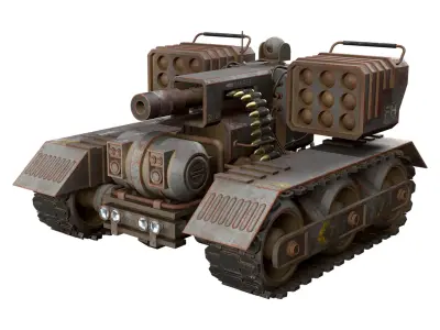 UGV Concept-3B-Urban-Rusty Low-poly 3D model