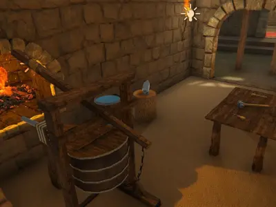 Medieval Forge Game Ready Low-poly 3D model