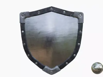 Warrior Metal Shield  Low-poly 3D model