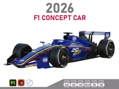 F1 Concept Car 2026 Free 3D model
