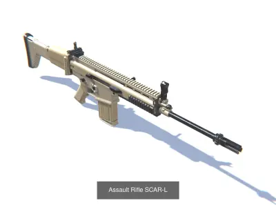 Assault Rifle Bundle 3D Model Pack