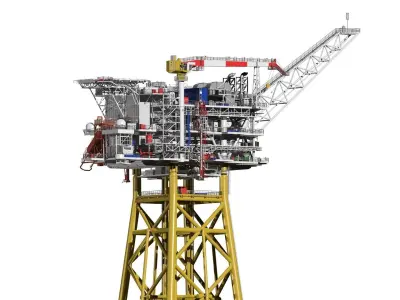 fixed platform Solan 3D model