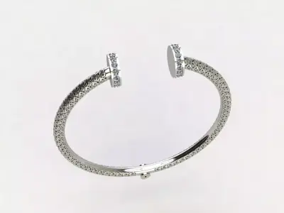 Nail Bracelet with Antique Mesh Desig 3D print model
