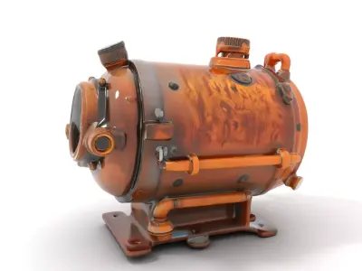 Steampunk Boiler Gauge model pack Low-poly 3D model