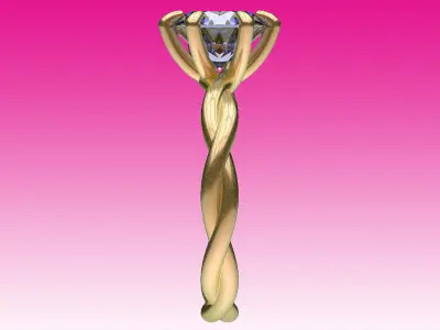 Ring  Solitaire 3D print model