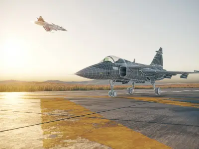 Combat aircraft F16 3D model