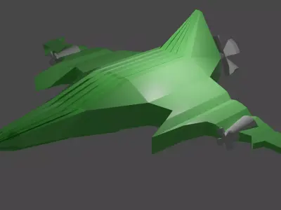 this low poly plan 3D model