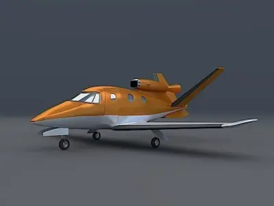 Generic Microjet aircraft Low-poly 3D model