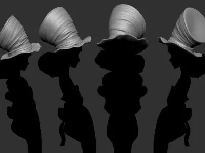 Hatters Hat - Toy model to print  Part 01 Free 3D print model
