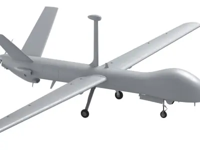 Elbit Hermes 900 UAV Israel military drone  3D model