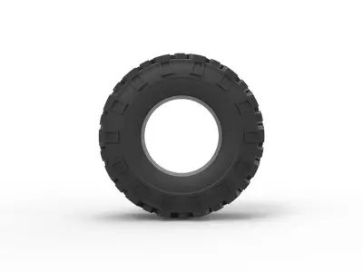 Offroad tire 86 Scale 1 to 25 3D print model