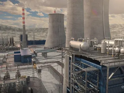 Power plant 3D model purchase