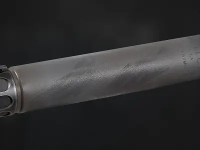 Surefire SOCOM762-TI2 Suppressor Low-poly 3D model