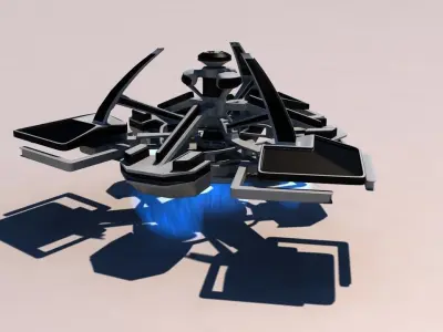Atlantis city ship 3D model
