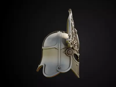 Stylized Persian Helmet - Crescent Jewel 3D print model