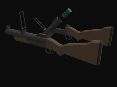 M79 Grenade Launcher Low Poly Low-poly 3D model