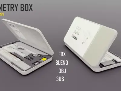 Pencil Box 3D Model Low-poly 3D model