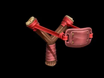 Stylized Slingshot Low-poly 3D model