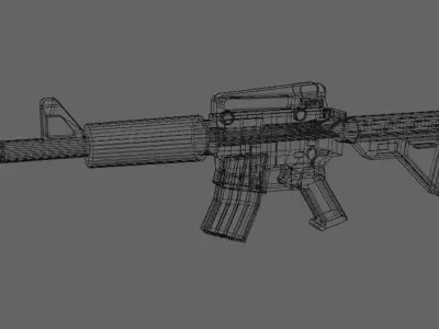 M16 weathered 3D model