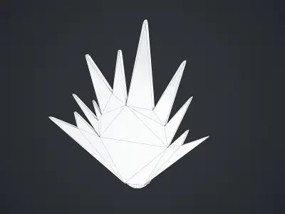 Mine Badge Low-poly 3D model