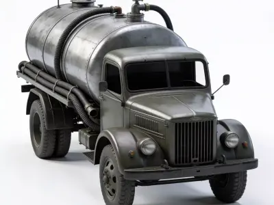WWII Water Van 3D  Low-poly 3D model