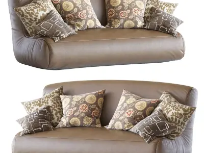 Leather Bean Bag Sofa N11 3D model