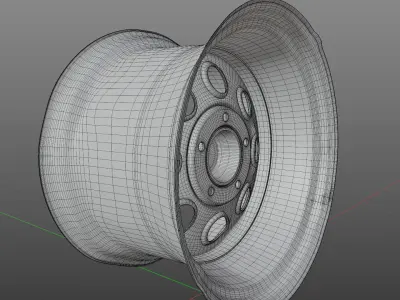 rusty damage old wheel 3D model