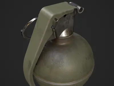 M67 Frag Grenade  Low-poly 3D model